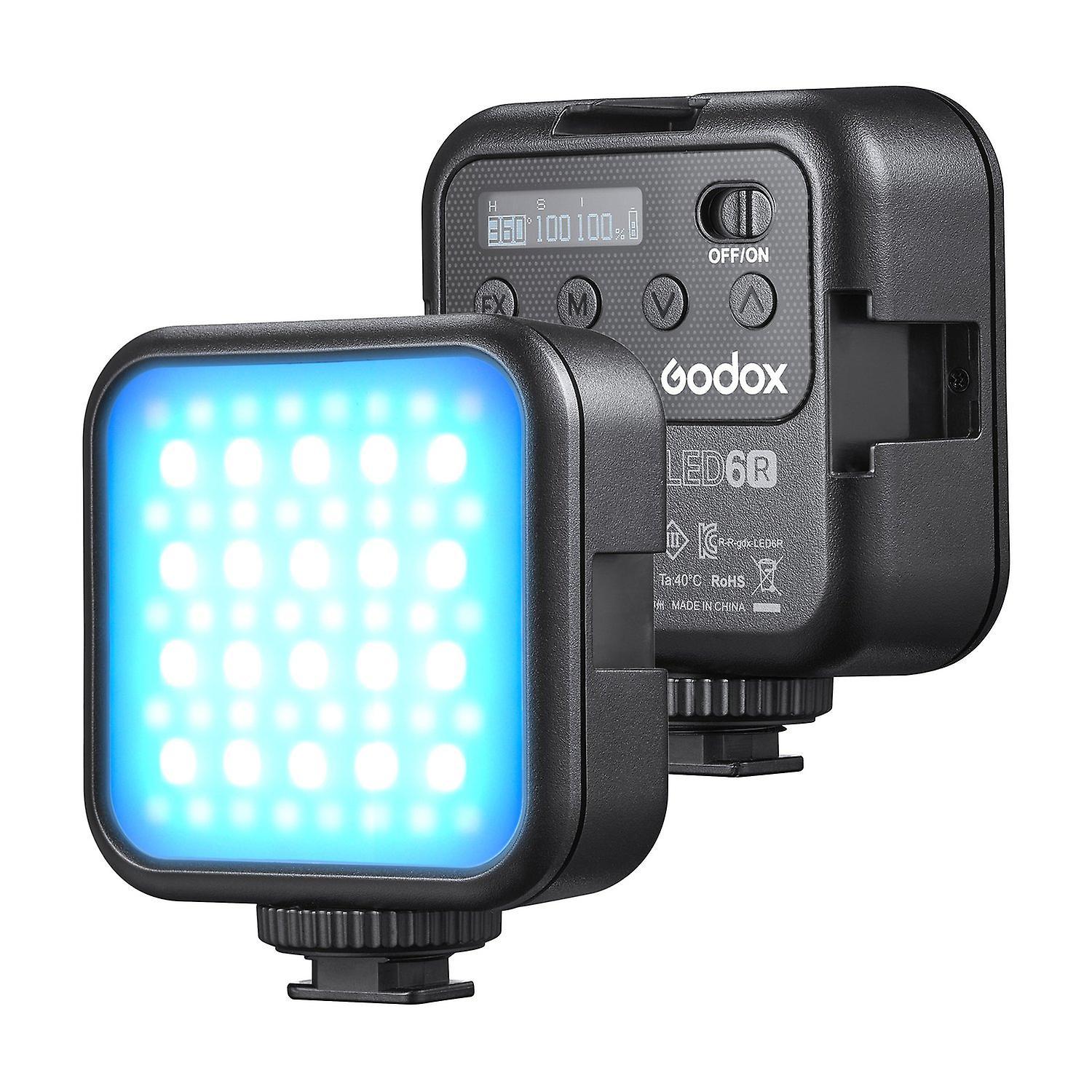 Godox LITEMONS LED6R RGB LED Video Light Rechargeable Mini Fill-in Light 3200K-6500K Dimmable 13 Lighting