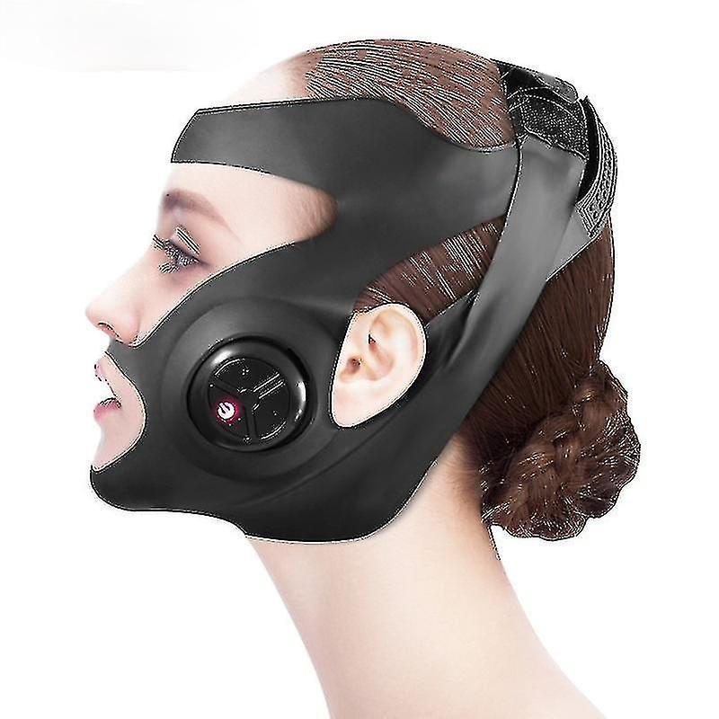 Unbrand Electric V-shaped Thin Face Slimming Cheek Mask Massager Facial Lifting Machine V-line Lift Up Bandage Therapy Device