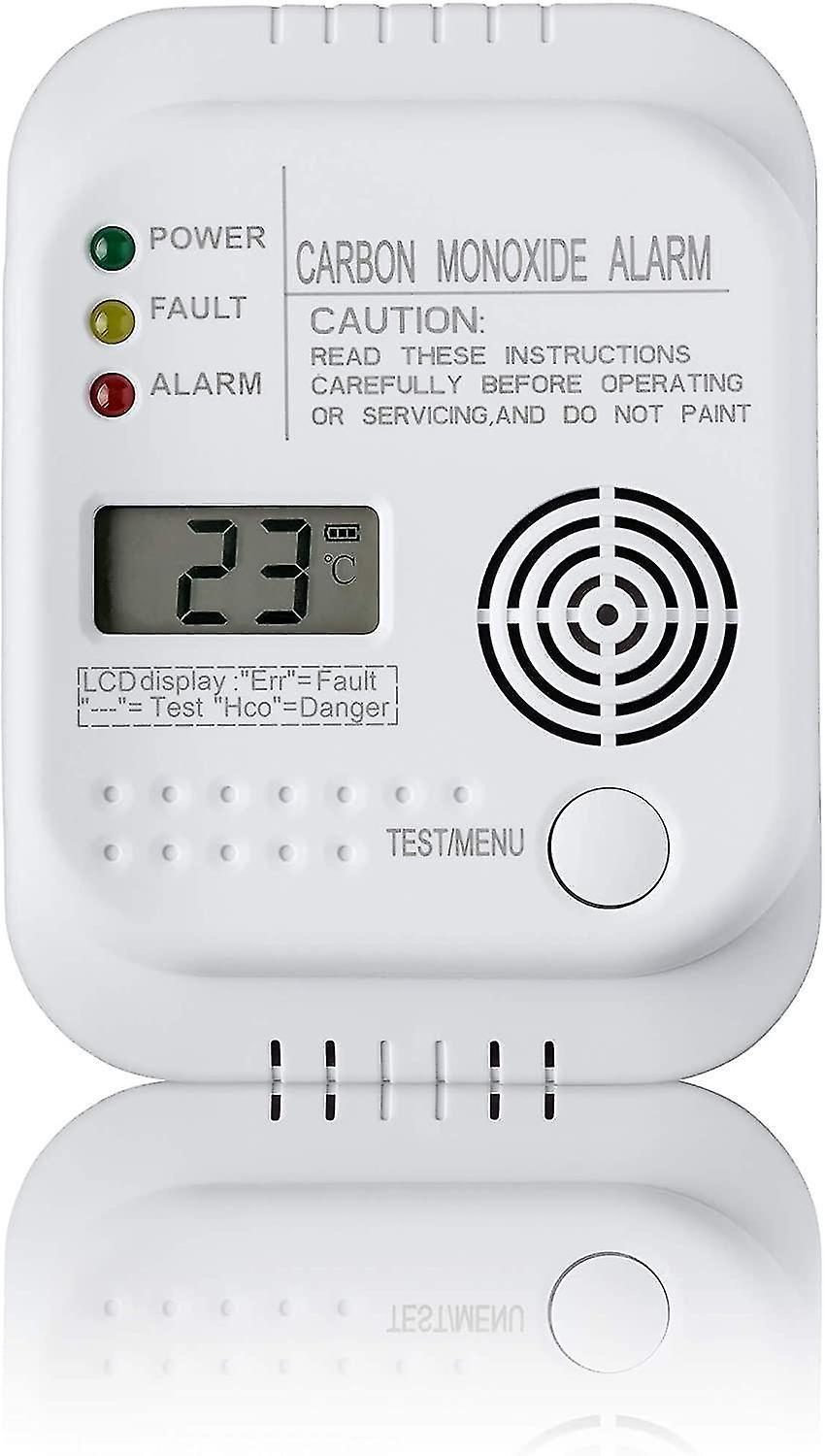 JUMPHERO Carbon Monoxide Detector, Battery Powered, Gas Detector with Display and Temperature Gauge