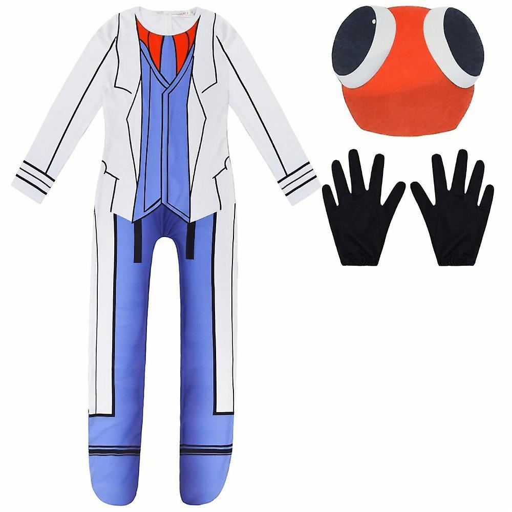 Sevenday Halloween Kids Girls Boys Rainbow Friends Cosplay Costume Jumpsuit Mask Gloves Outfit Set Party Fancy Dress Up Bodysuit 8-9Y