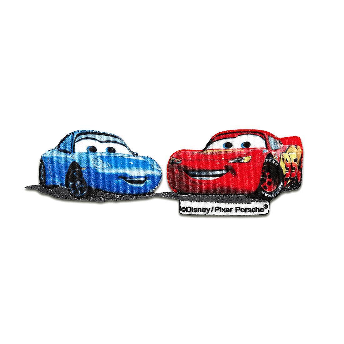 Patch - Cars Lightning McQueen & Sally Disney Comic Kids – red/blue – 10x3.4cm - patch