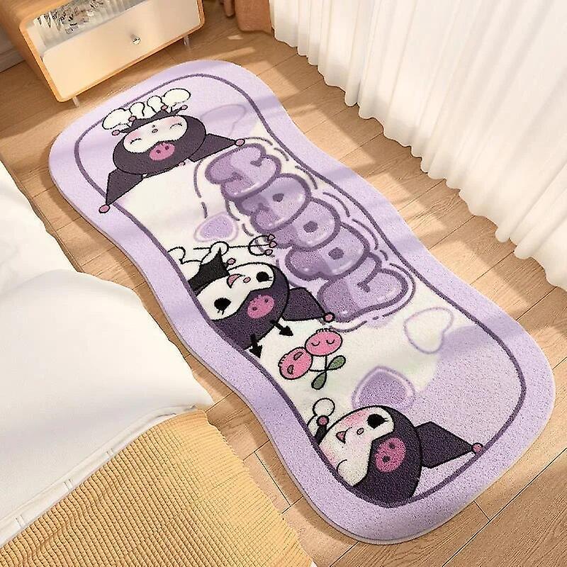 Aionyaaa Sanrio Kawaii Cinnamoroll Mat Kuromi Cartoon Cute Soft Imitation Cashmere Carpet Ins Anime Non-slip Bathroom Absorbent Floor Mat 50x120cm