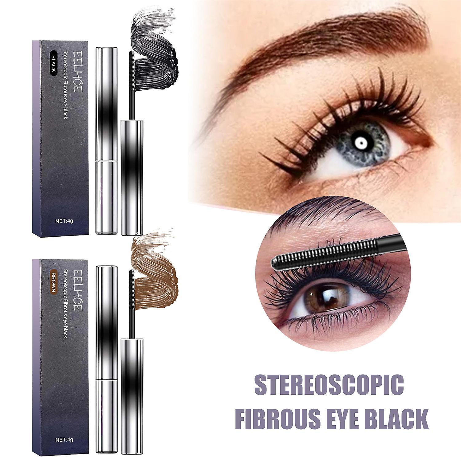 Longzhen 3d Curling Eyelash Iron Strong Mascara, Waterproof, Smudge-proof, Long Lasting, No Flaking, No Clumping 2pcs