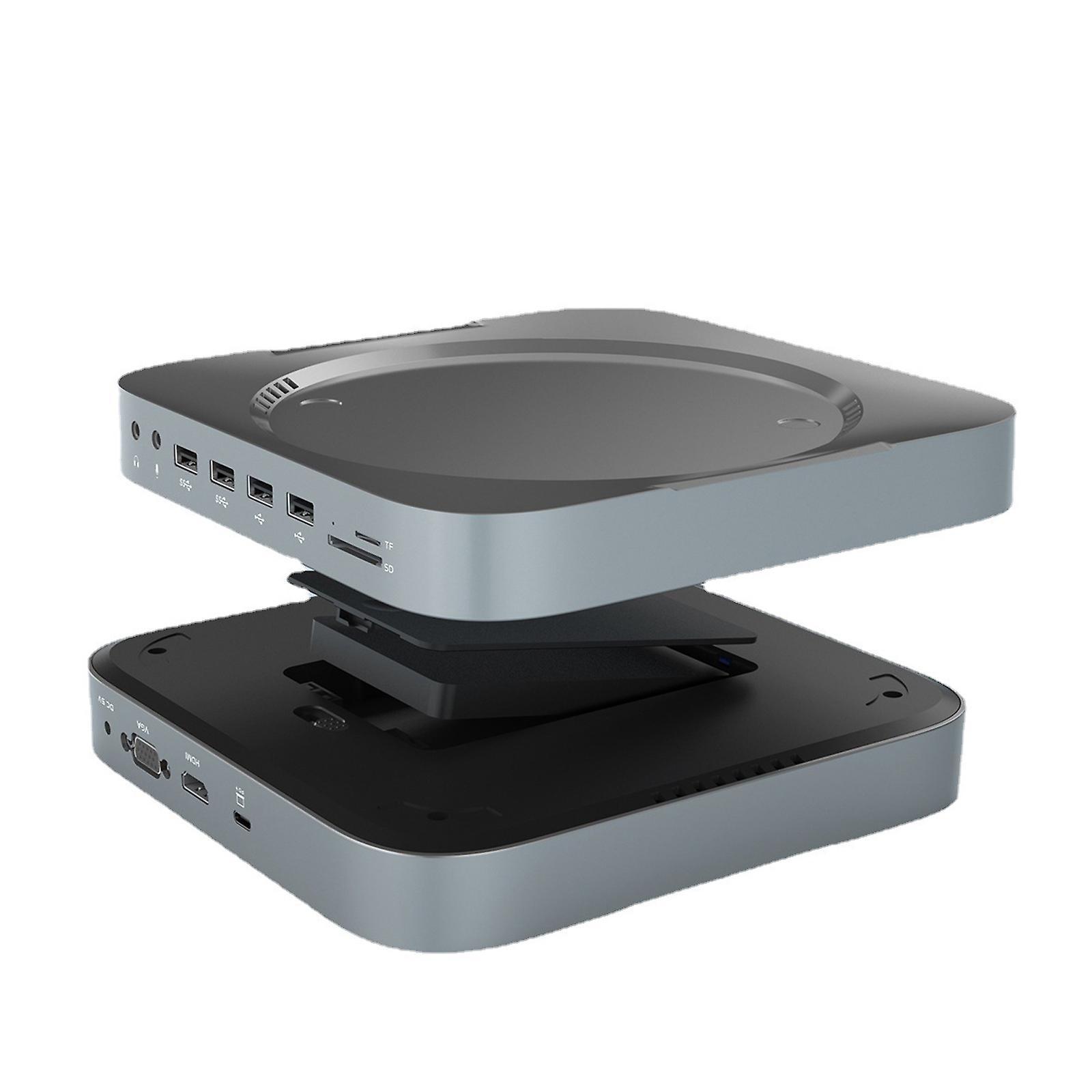 Yiwanb 12in1 USB-C Hard Drive Enclosure Docking Station for Mac Mini M1/M2 Enclosure