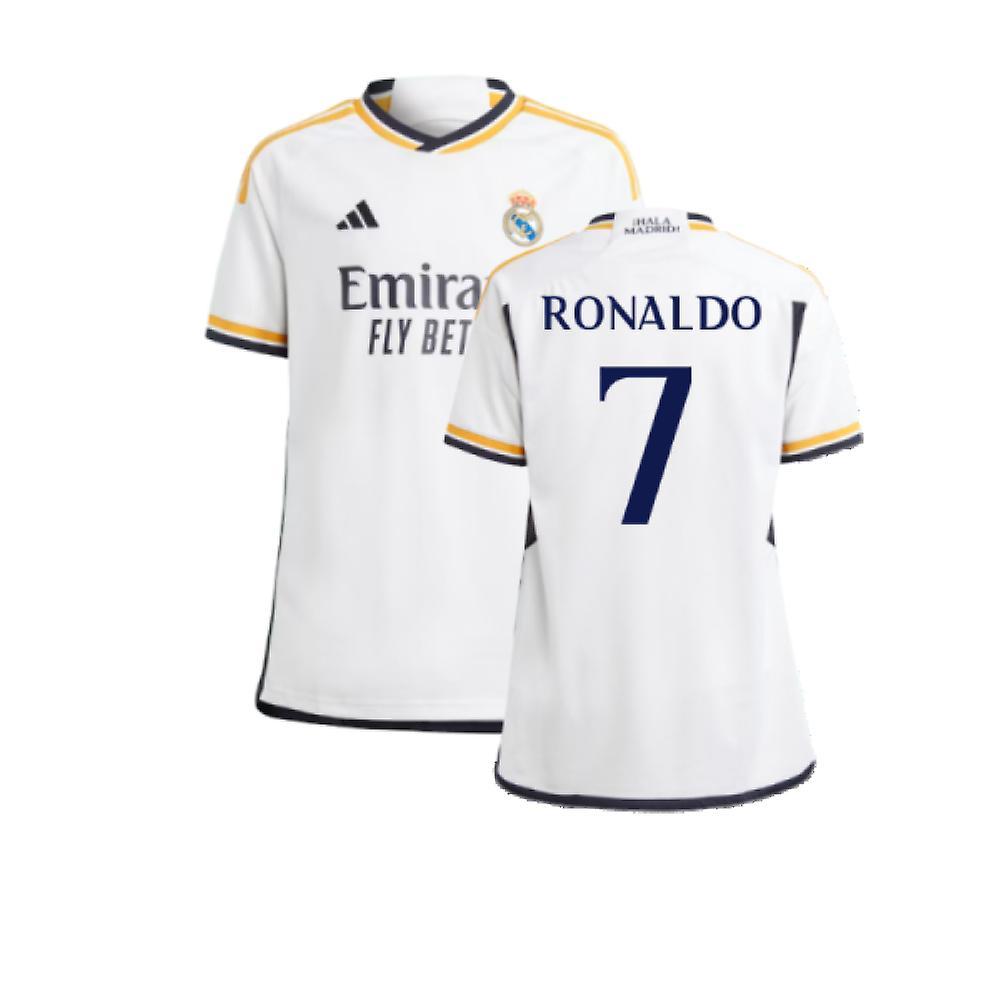 Adidas 2023-2024 Real Madrid Home Shirt (Kids) (Ronaldo 7) White MB