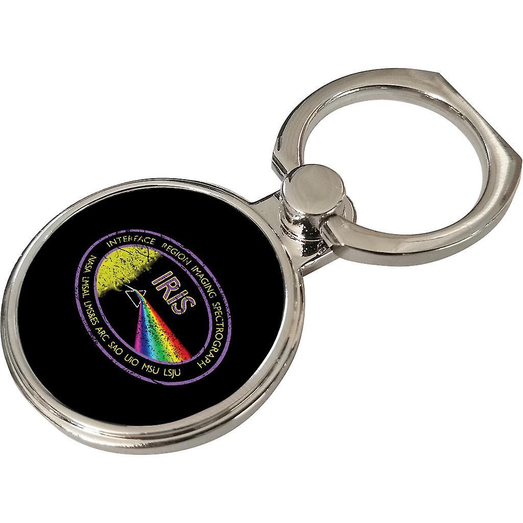 NASA IRIS Mission Logo Distressed Phone Ring Black 3.5cm x 4.5cm