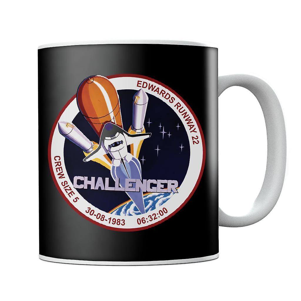 NASA STS 8 Challenger Mission Badge Mug Black 10oz