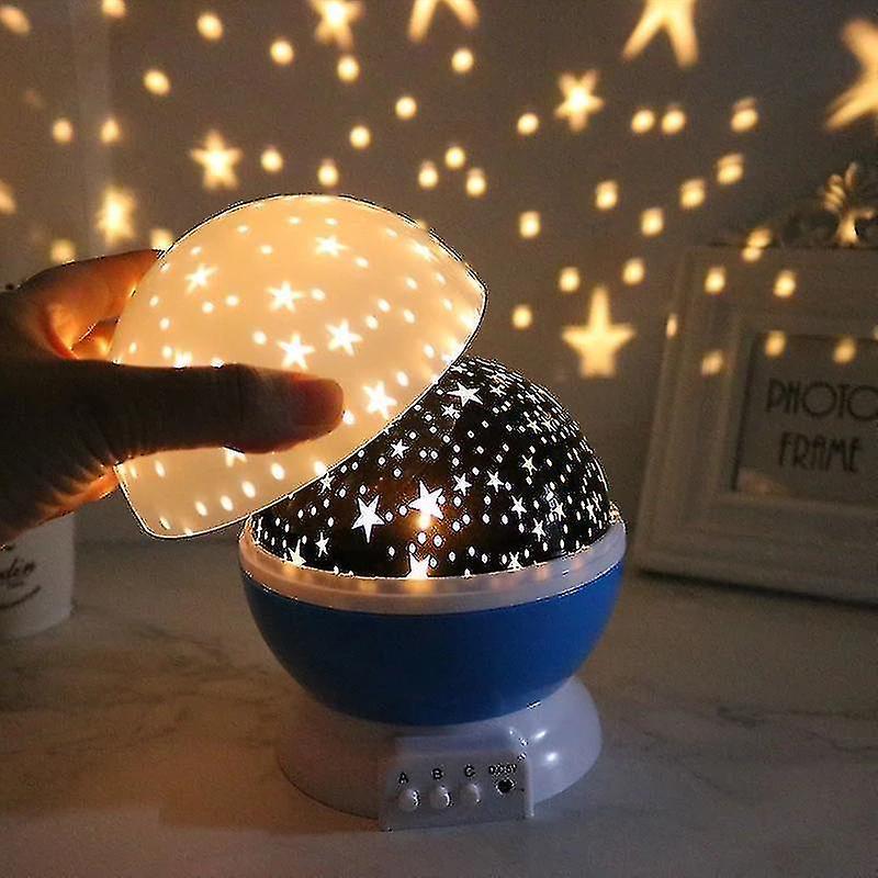 Yuheng Galaxy Projector Starry Sky Rotating Led Night Light Planetarium Children Bedroom Star Night Lights Moon Light Kids Gift Lamp,hww Blue