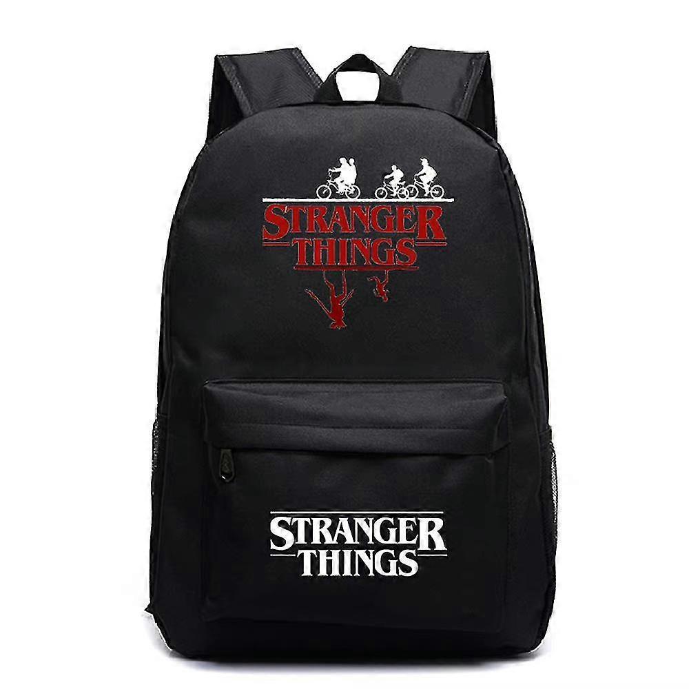 Lequeen Stranger Things Galaxy Backpack Rucksack Student Handbag Travel School Bag Adult Kids Gift Black