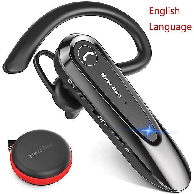 New Bee B45 Bluetooth Earphones 5.0 Headset Wireless Headphones With Dual Mics Cvc8.0 Hands-free Earpiece For Driving/business B45 English Black