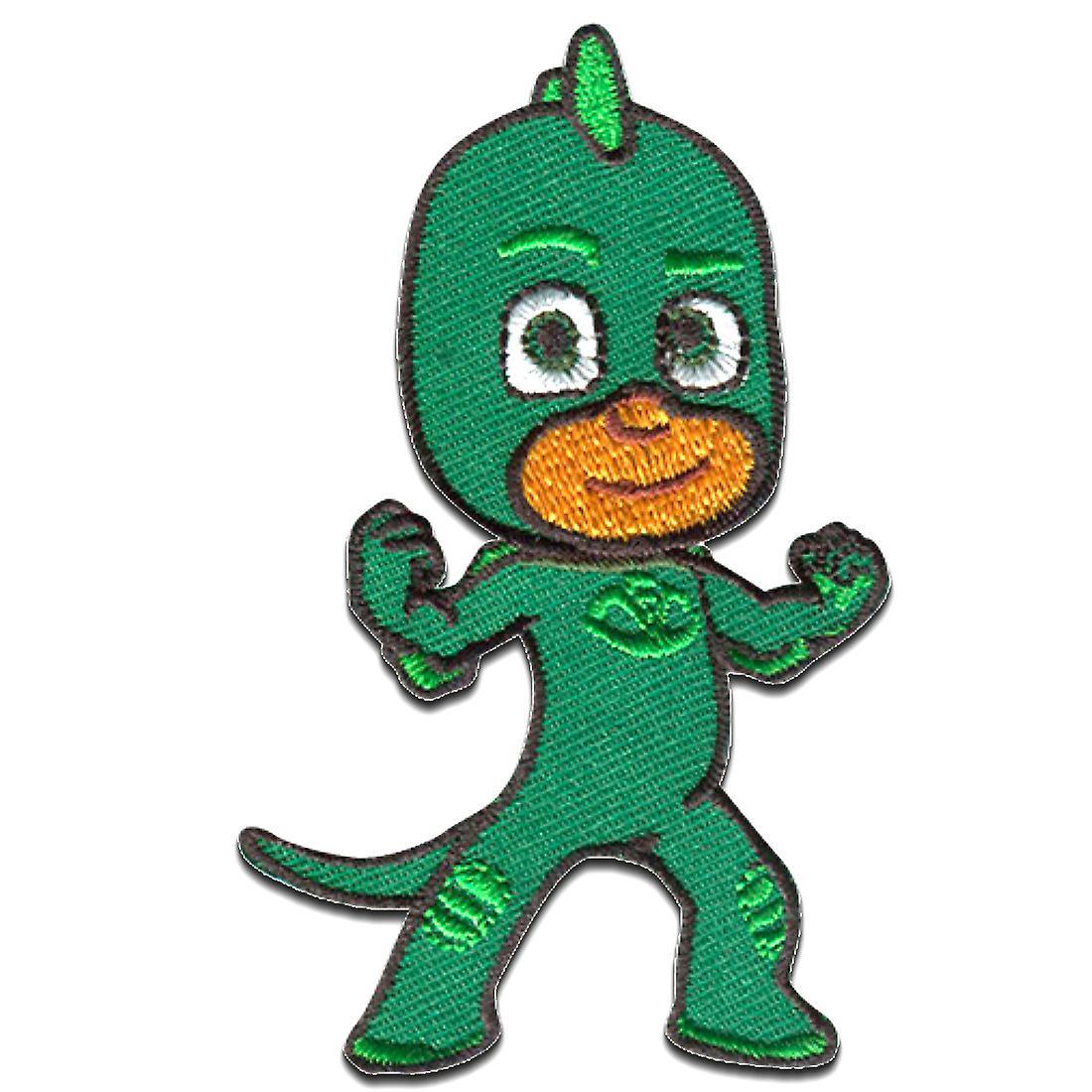 Patch / iron-on patch - PJ MASKS Pyjama Heroes GEKKO 1 Disney - green - 5.0 x 8.0 cm - Iron-on patches