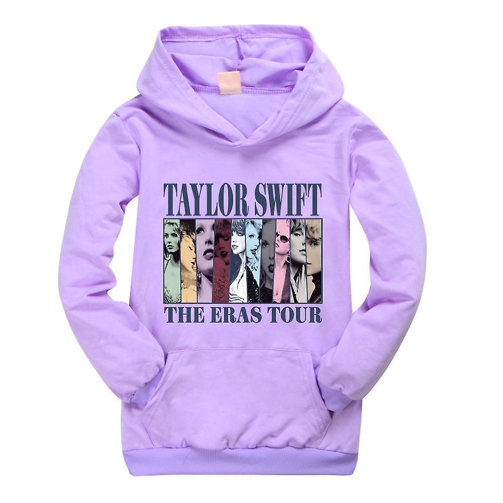 Besser Pop Taylor Swift The Eras Tour Hoodie Hooded Sweatshirt Casual Pullover Tops Xmas Gifts For Kids Girls Boys Purple 11-12 Years