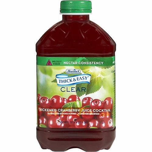 Hormel Thickened Beverage Thick & Easy 46 oz. Container Bottle Cranberry Juice Cocktail Flavor Ready to Us, 46 Oz (Pack of 1)