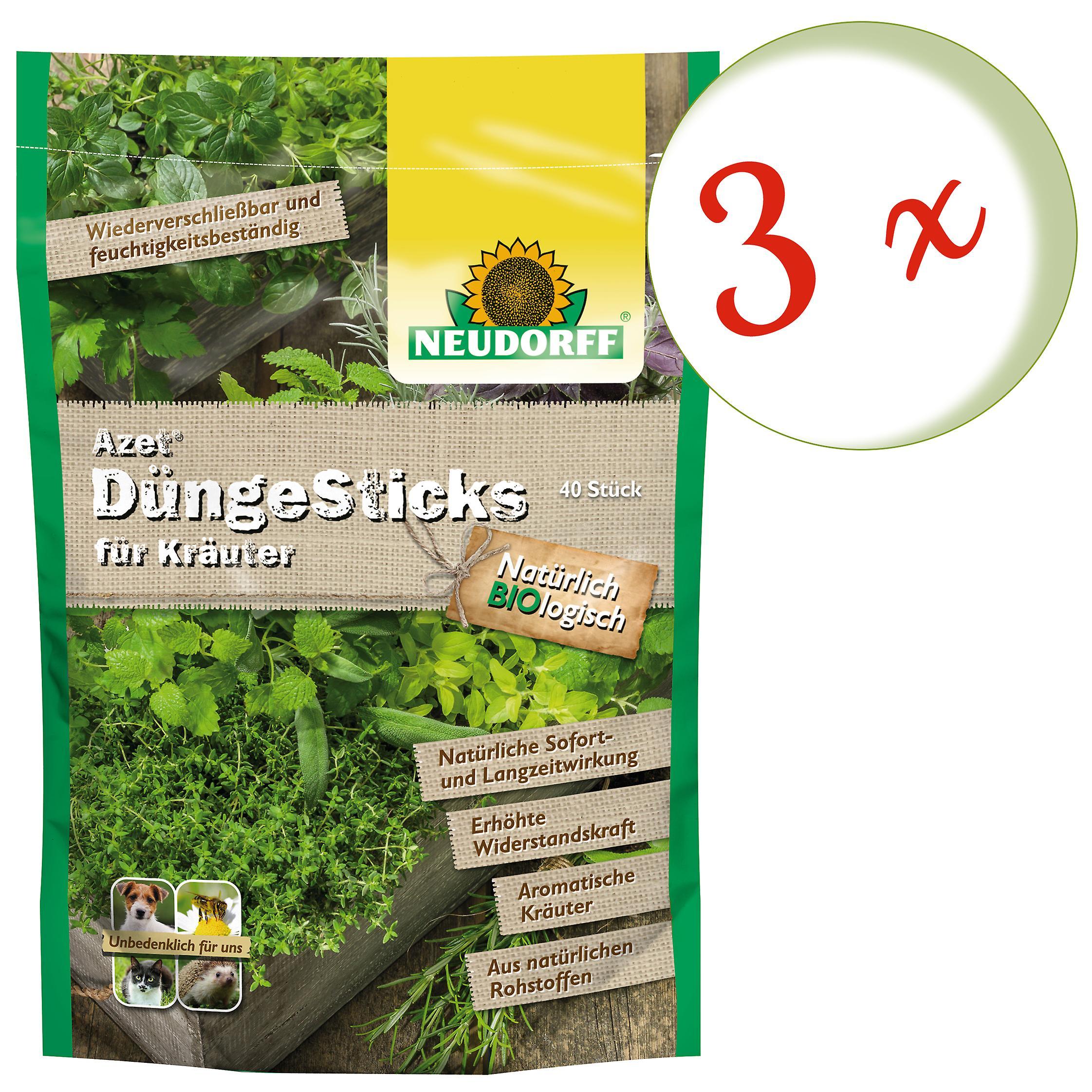 3 x NEUDORFF Azet® Fertilizer Sticks for herbs, 40 sticks