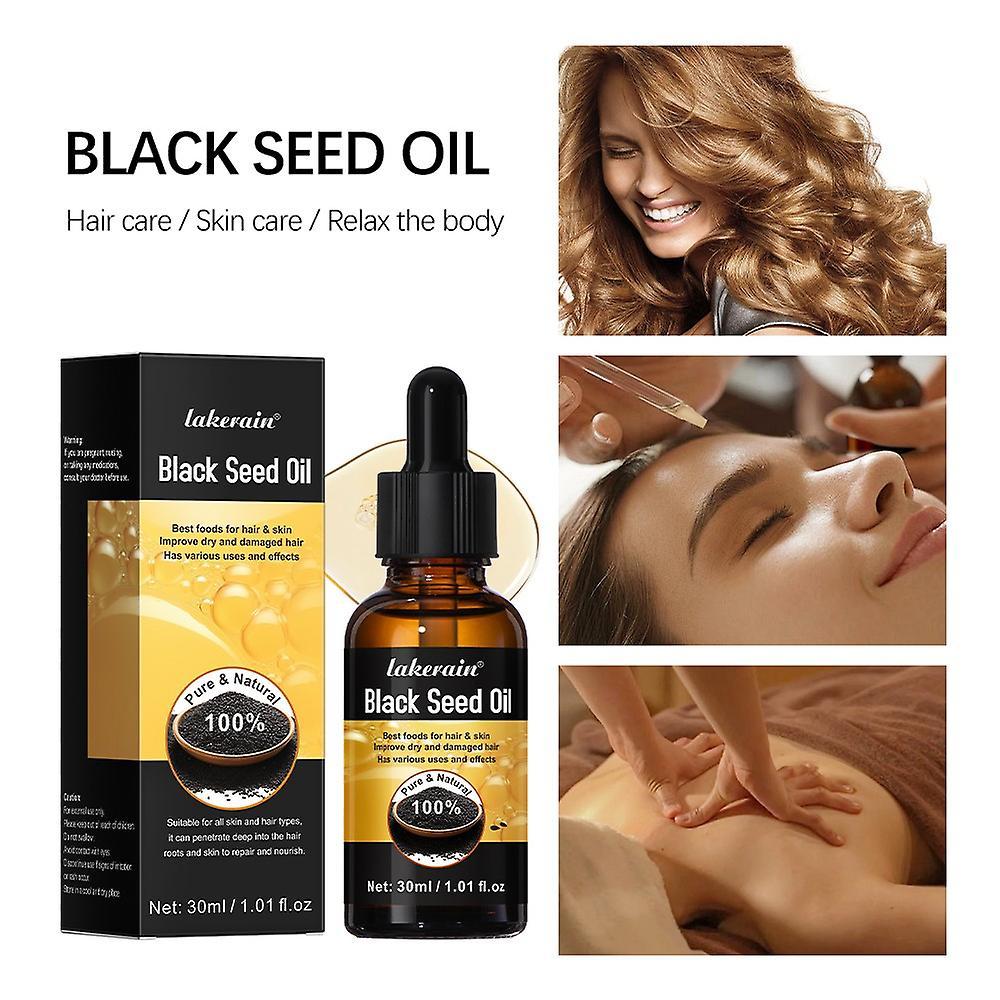 Kakanwo Black Seed Oil Essence For Black Seed Oil And Mascara Eyebrow Hair Oil Body Oil Aromatherapy Moisturizing Massage Oil 30Ml T T Free Size