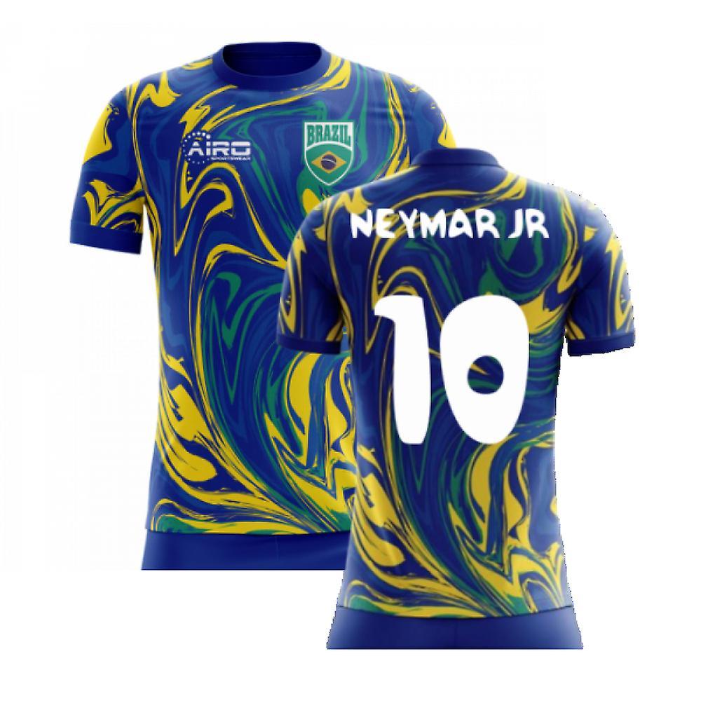 Airo Sportswear 2024-2025 Brazil Away Concept Shirt (Neymar Jr 10) Blue XLB