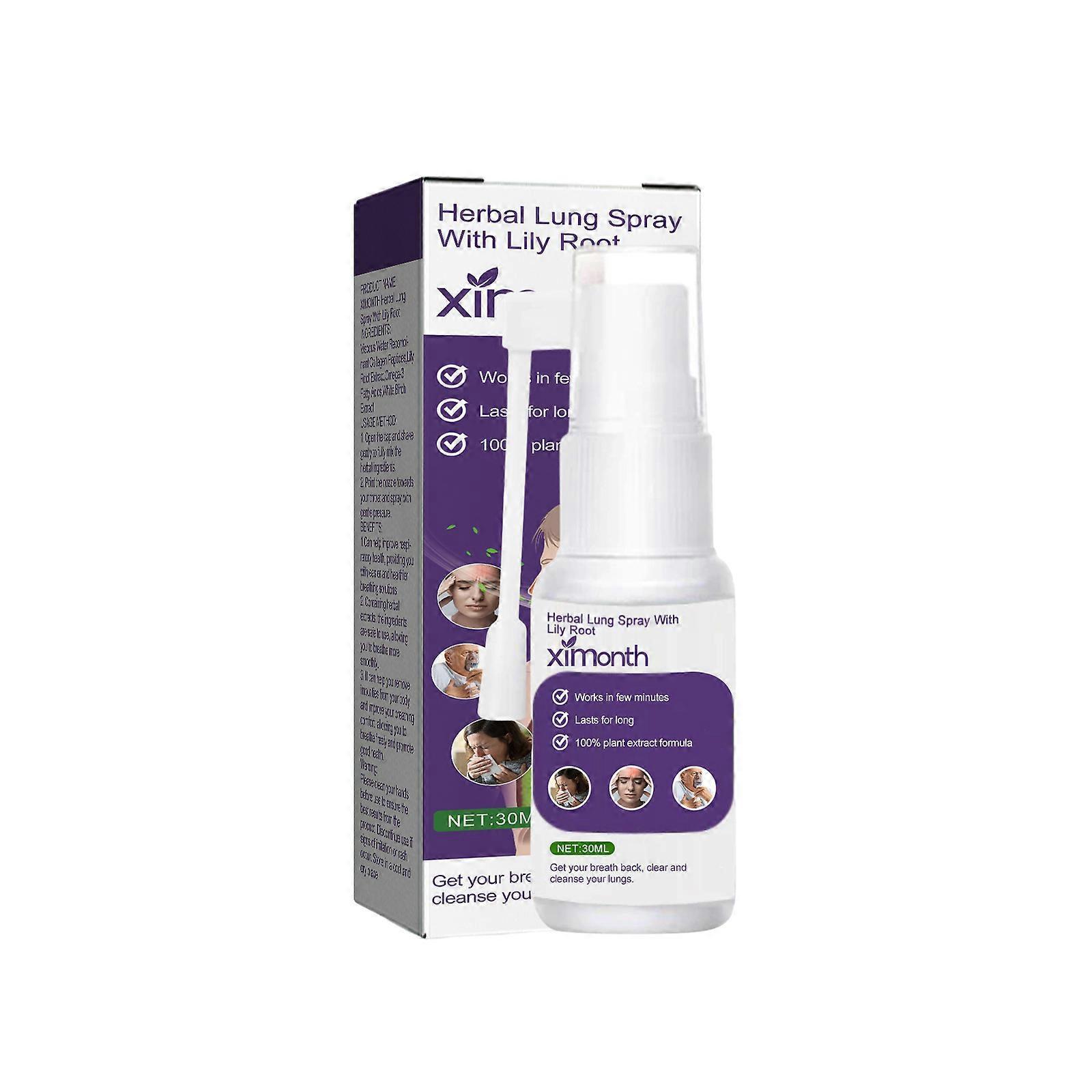 Denuotop 30ml Herbel Lung Spray With Lily Root,herbal Lung And Breath Spray,Respira Lung Care Spray