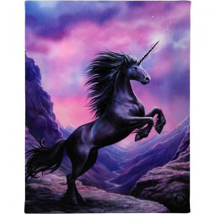 Anne Stokes Black Unicorn Canvas Small