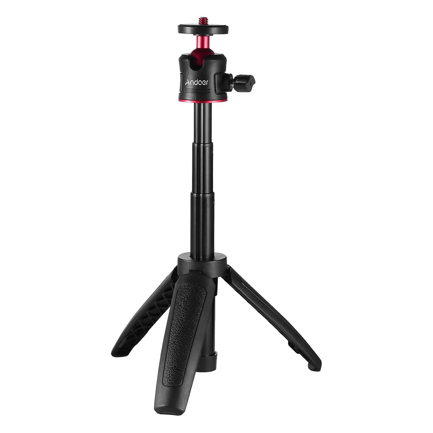 Andoer-2 Andoer MT-08 Mini Extendable Desktop Tripod Handheld Photography Bracket Stand with Flexible Ballhea