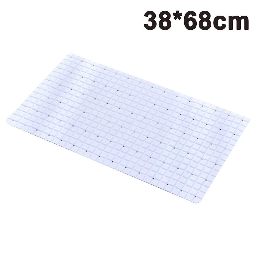 unbrand Extra Long Shower Stall Mat Non Slip Bathtub Bath Mats With Suction Cups And Drain Holes- 38*68Cm