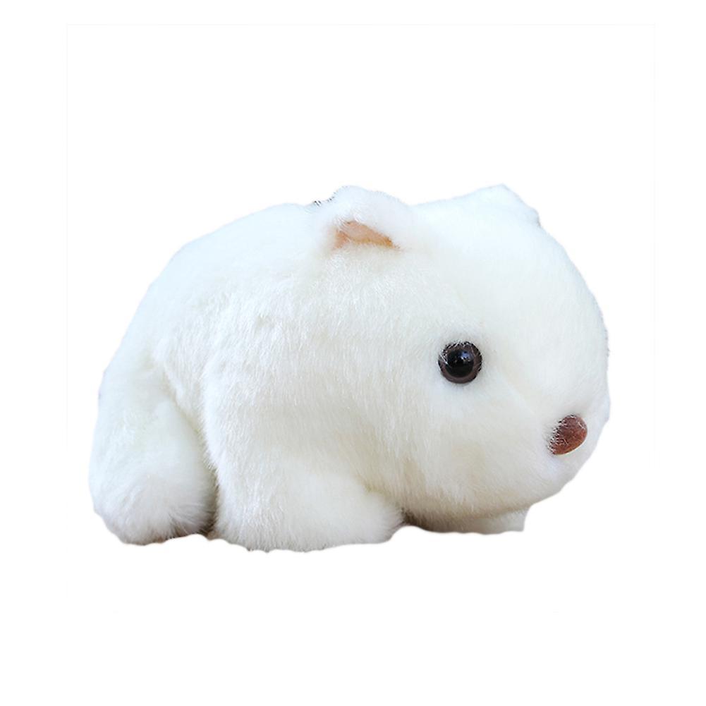 Jiyuge 18cm Simulation Plush Hamster Animal Plush Stuffed Doll Toy Home Sofa Decor White