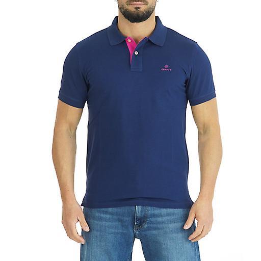 Gant Mens Polo Shirt Short Sleeve Casual Summer Tee Cotton Crisp Blue XXL