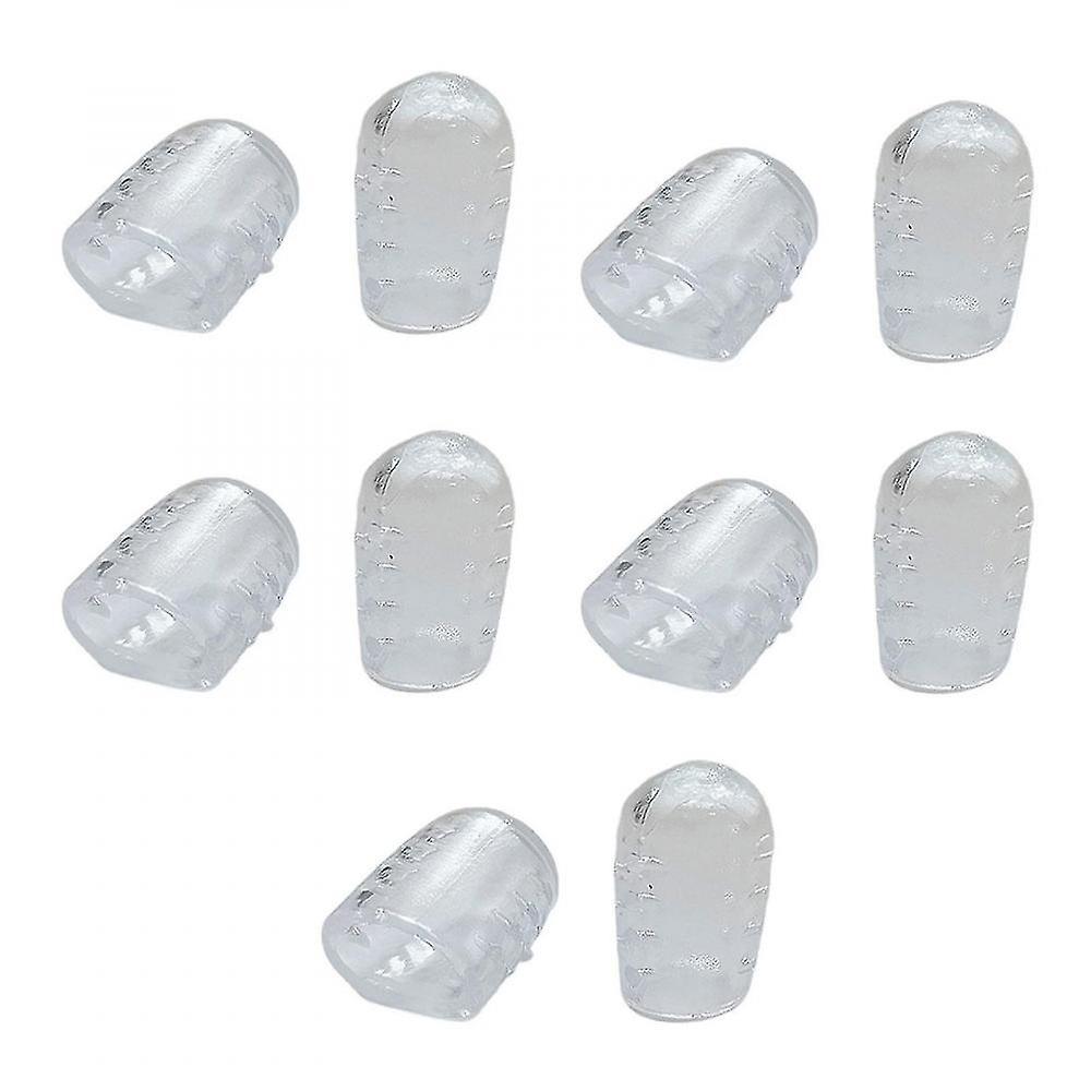 Hgxs 10pcs Silicone Anti-friction Toe Protector, Clear Breathable Silicone Toe Caps Toe Sleeve Protectors For Corns, Blisters And Pain Relief MWS