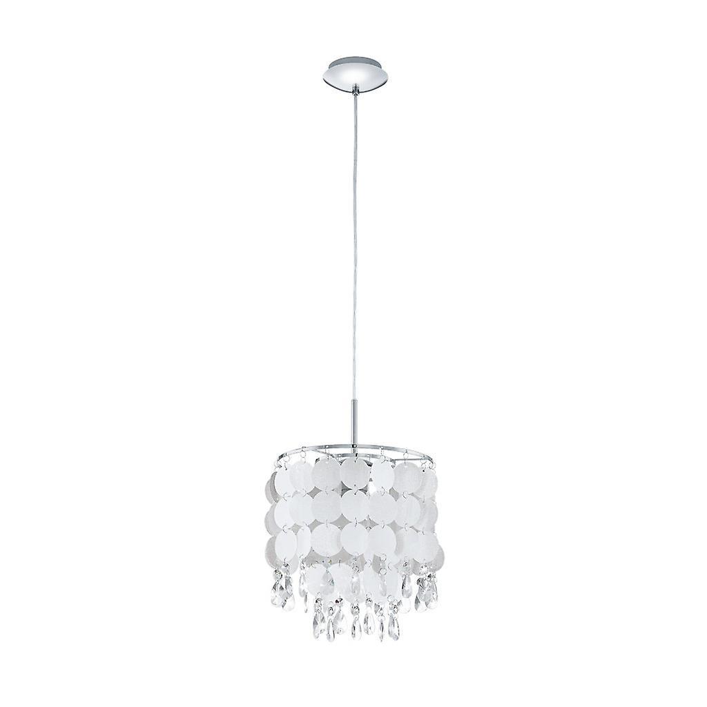 Eglo Lighting Fedra 1 Light Ceiling Pendant Chrome with Crystals, E27