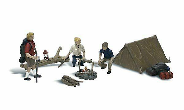 Woodland scenics WA2199 Campers - N Scale (8 pieces) N (1/148 - 1/160) Plastic Painted Figures [N] Scale model