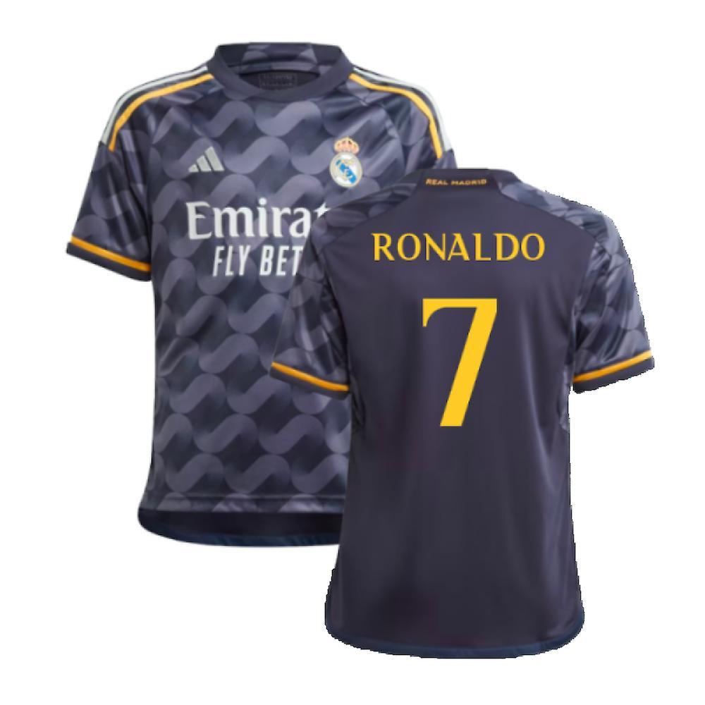 Adidas 2023-2024 Real Madrid Away Shirt (Kids) (Ronaldo 7) Navy XLB