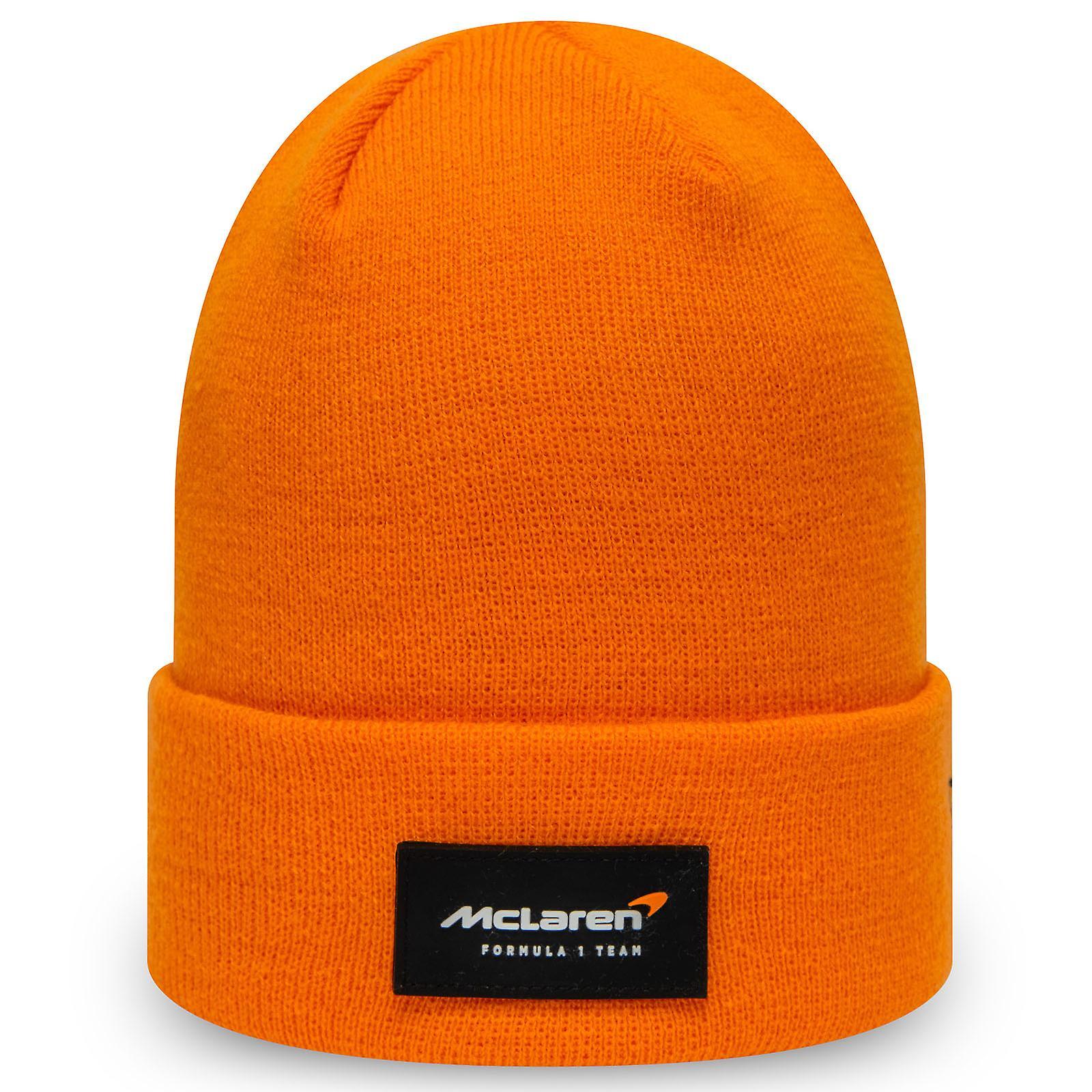 New Era Mens McLaren Racing F1 Essentials Warm Winter Beanie Hat - Orange One Size