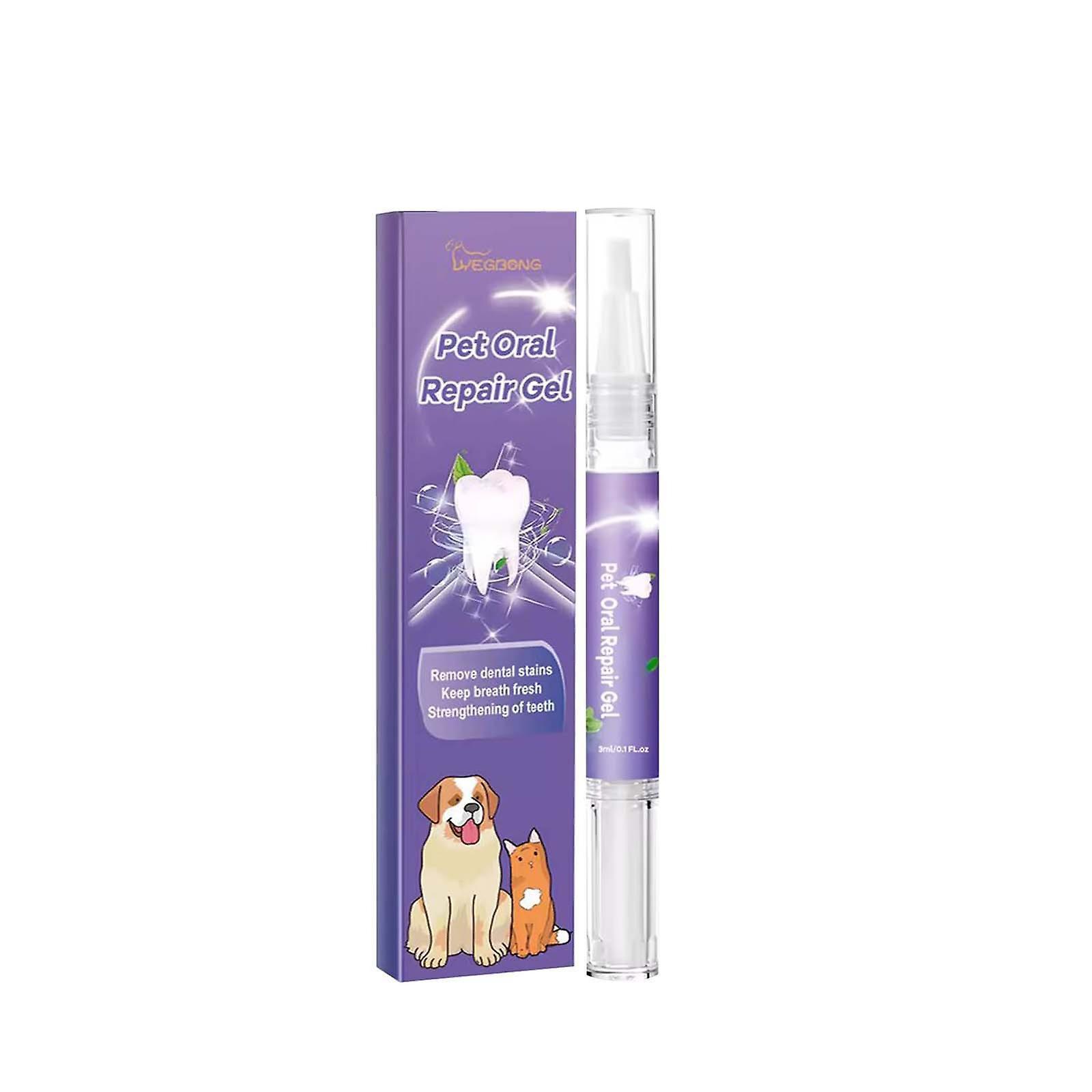 unbrand Pet Oral Repair Gel Deep Cleaning Dog  Tooth Stains Oral Cleaning Care 5ml Purple