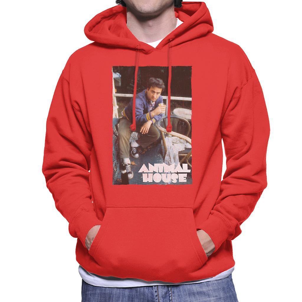 Animal House John Bluto Blutarsky Drinking Men's Hooded Sweatshirt Red XX-Large