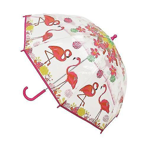 Drizzles Childrens/Kids Flamingo Stick Umbrella