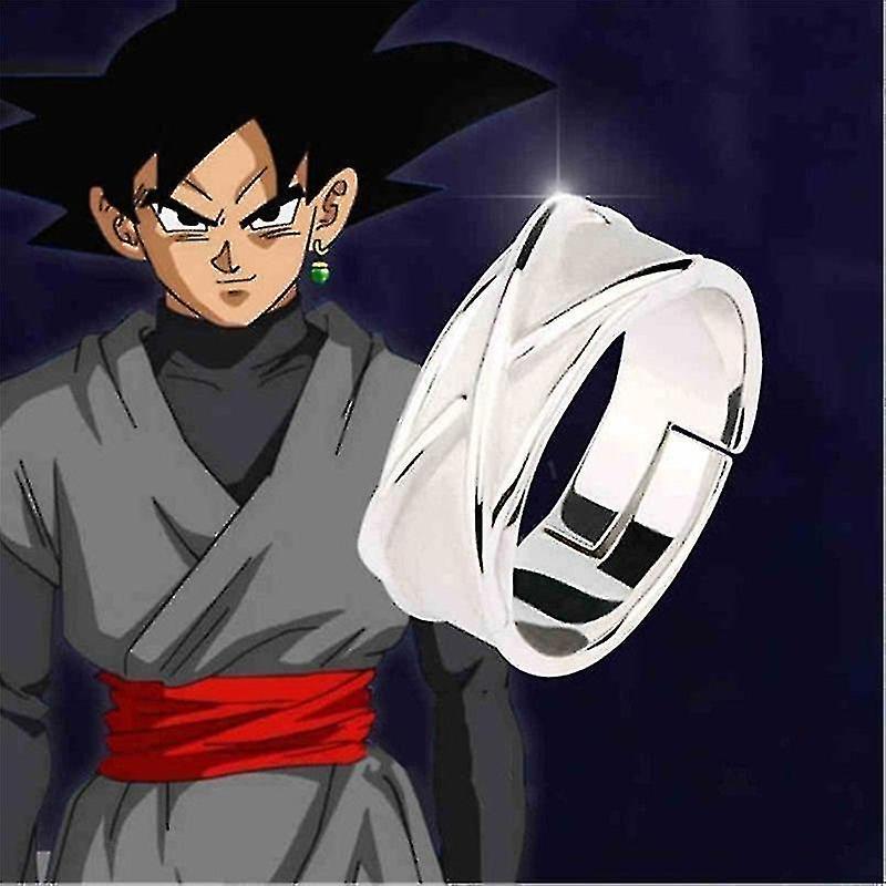 DUqi Anime Dragon Ball Z Black Goku Rings Dark Zamasu Figures Accessories Handsome Metal Jewelry Cosplay Ring Of Time Props Toys Gift