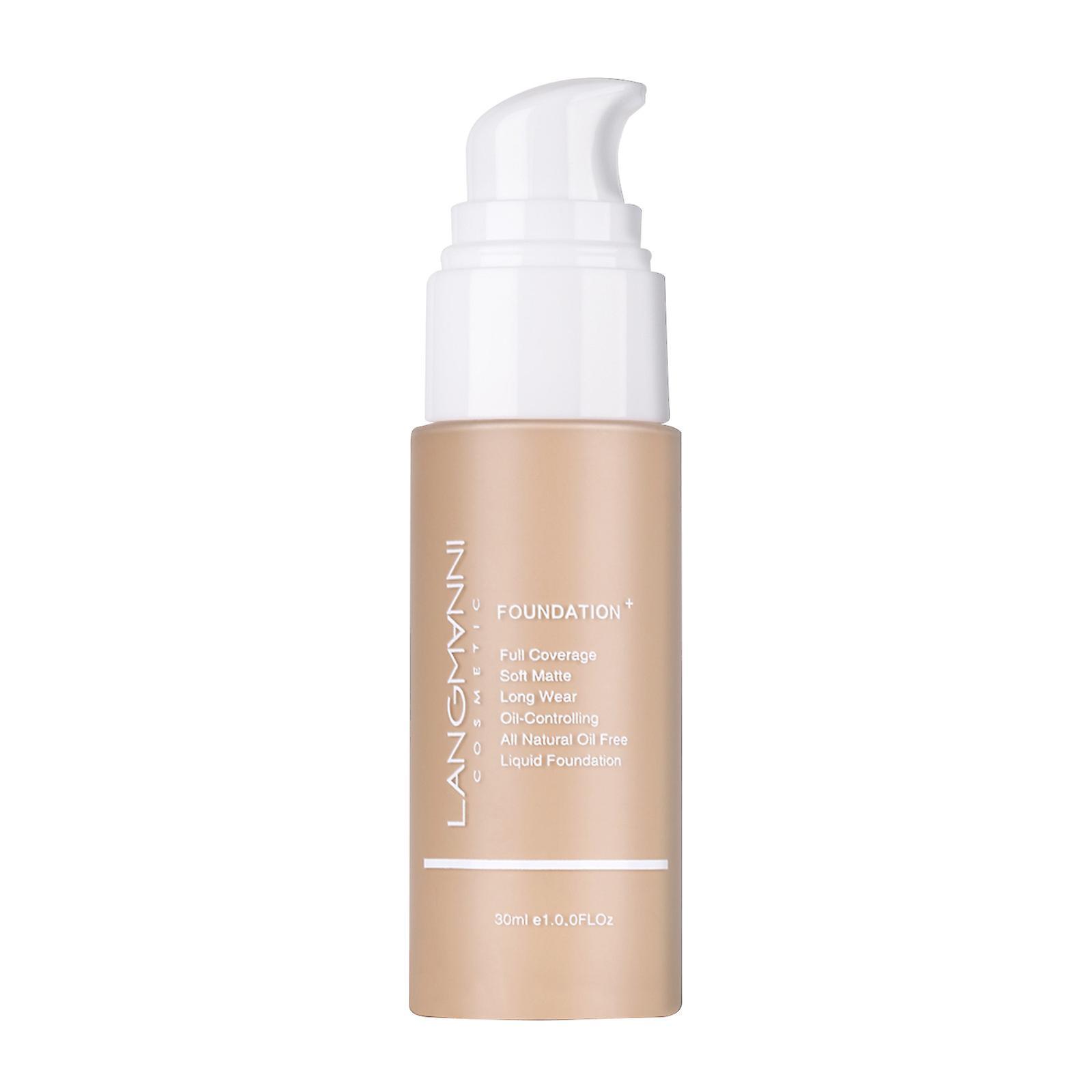 Kakanwo Foundation Makeup Langmanni/Longmani Press Liquid Foundation Matte Oil Mask Liquid Foundation European And American Makeup,30Ml Clearance E