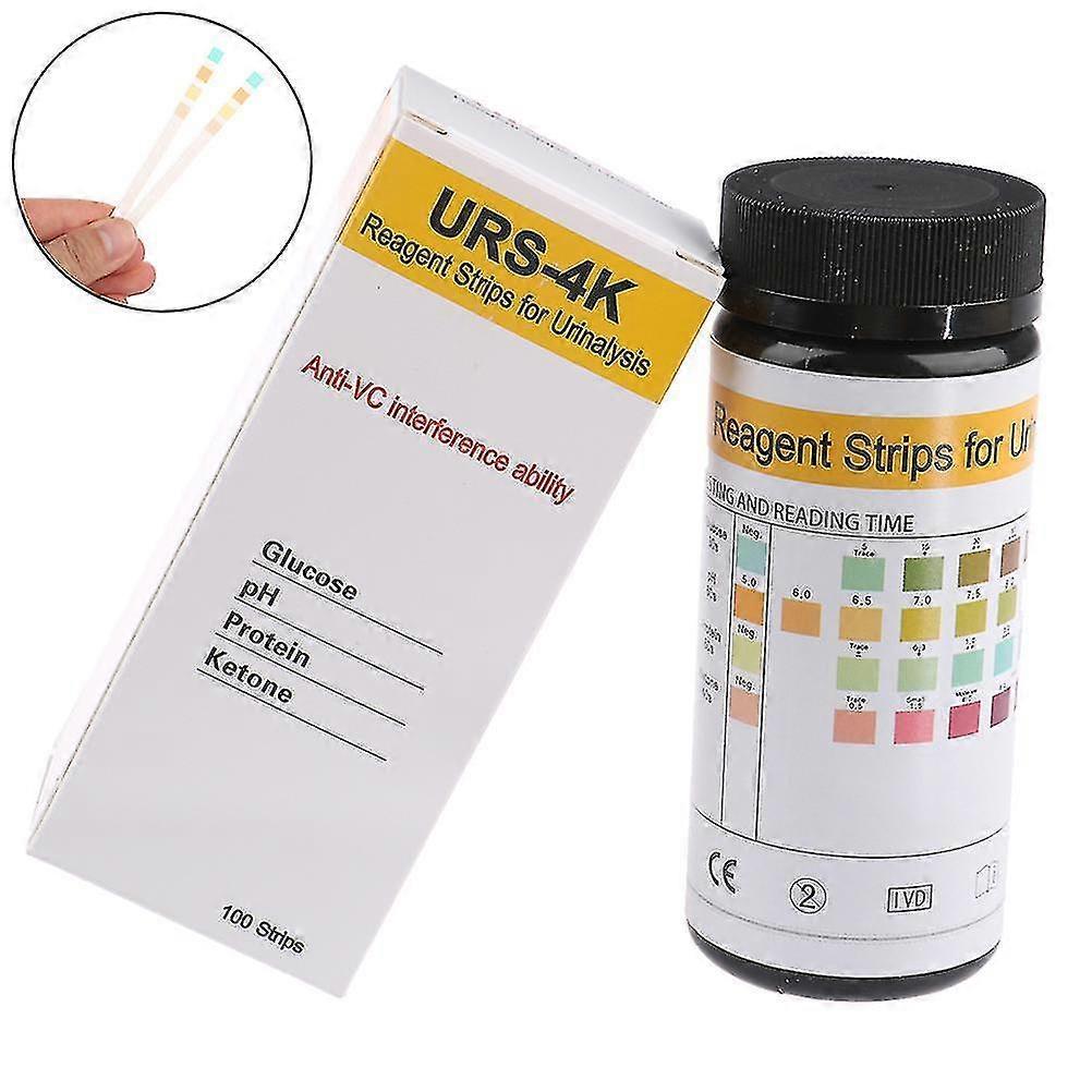 100 Strips Urs-4k Glucose Ph Protein Ket Urine Strips #YoGu