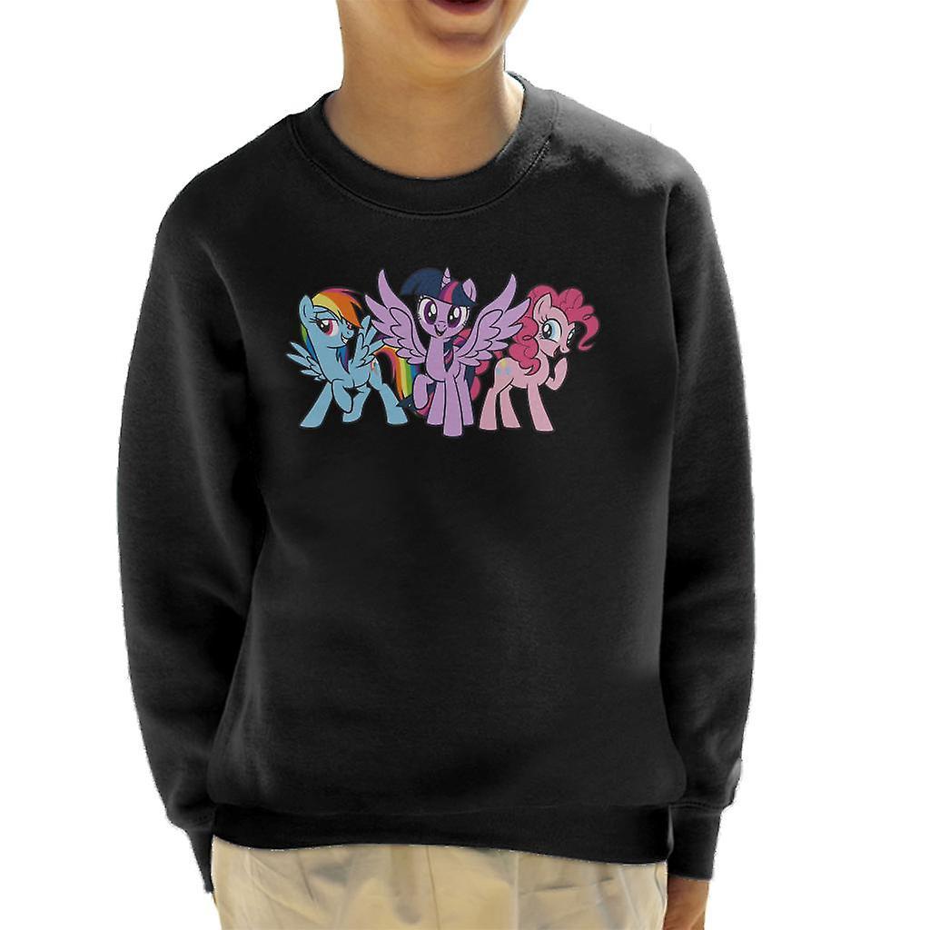 My Little Pony Trio Smiling Kid's Sweatshirt Black Large (9-11 yrs)