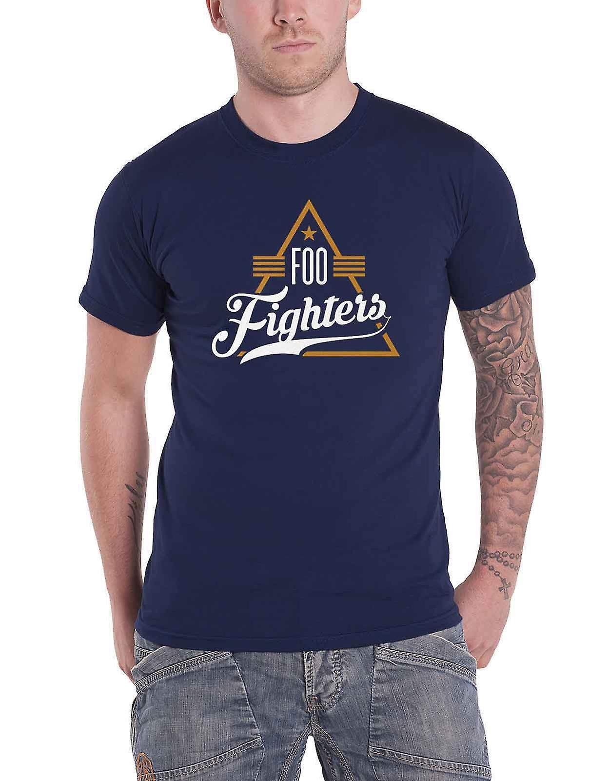 Foo Fighters Triangle Band Logo T Shirt Navy S