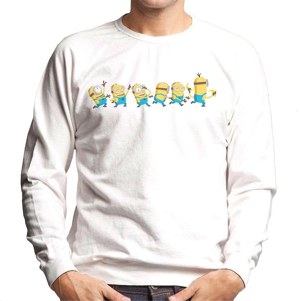 Despicable Me Minions Celebration Line Men's Sweatshirt White Large