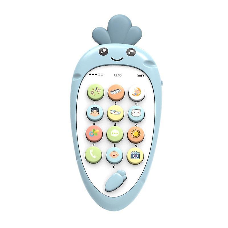 Slowmoose Electronic Phone Teether Music  - Early Multi Function Simulation Phone Toy Blue