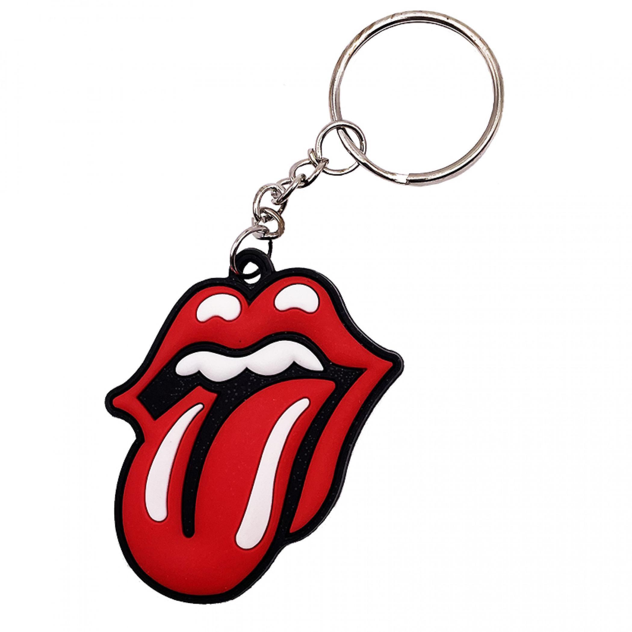 Music The Rolling Stones Tongue Logo Rubber Keychain Red