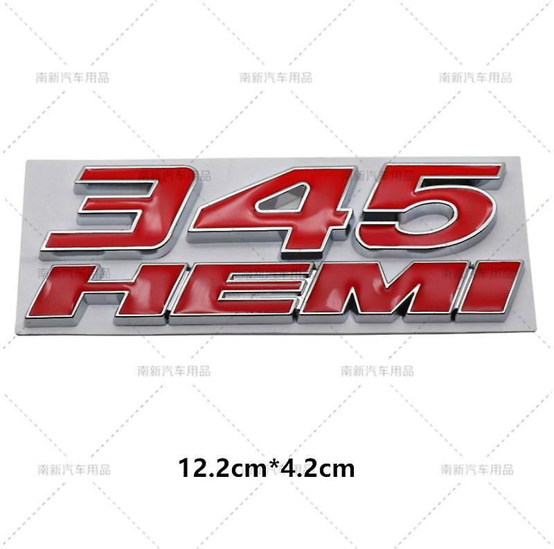 Redkid 3d Metal 345 Hemi Engine Logo 392 Hemi Emblem Badge Car Stickers Decal For Dodge Charger Caliber Jeep Car Styling  Accessories H-06