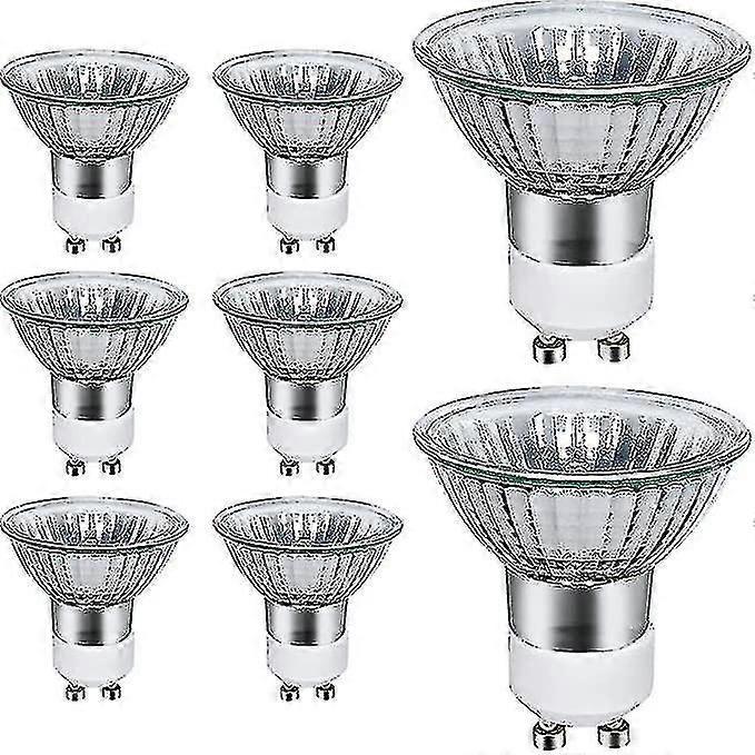 Jkw 8 Pack Gu10 Halogen Light Bulbs - 50w, 700 Lumens, 3000k Warm White