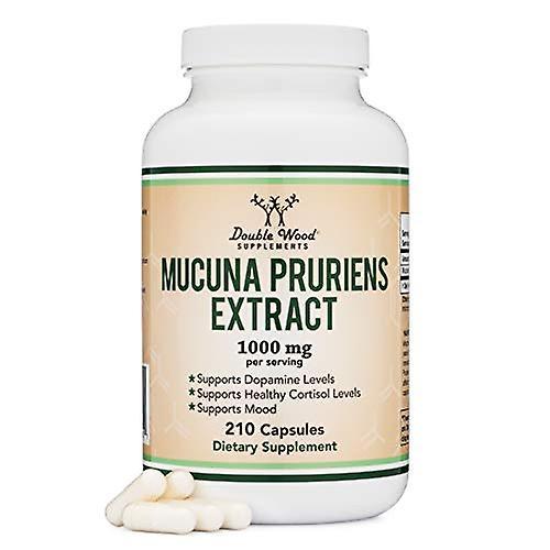 Double Wood Supplements Mucuna pruriens extract - dopamine boosting supplement - 210 capsules