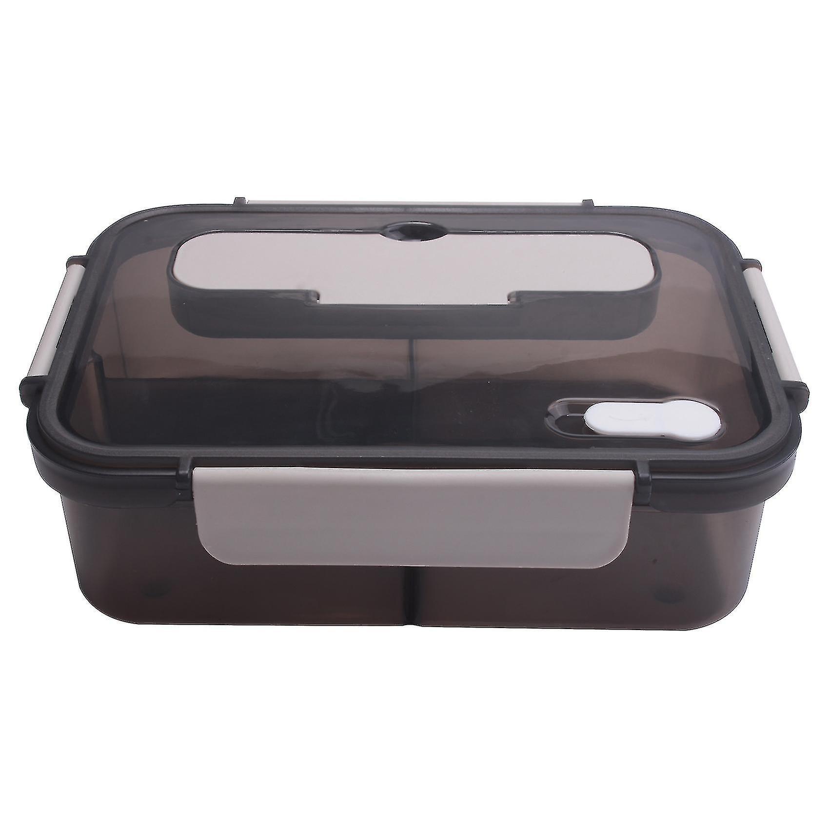 Rmbcv Lunch Box, 1500ml Bento Box, Food Container With 3 Compartments And Cutlery Set,microwave And Meal