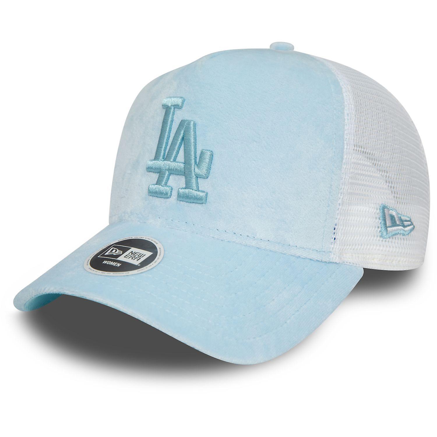 New Era Trucker Women's Cap - VELOURS Los Angeles Dodgers Sky Sky Blue