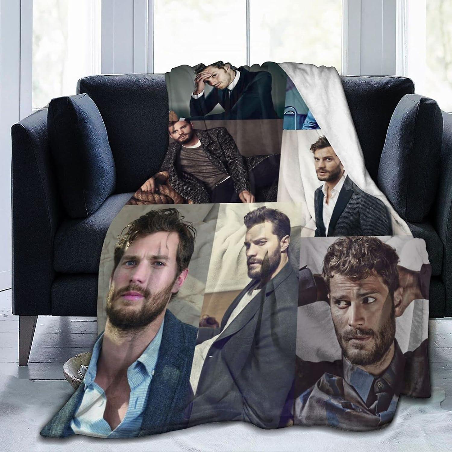 Kerota Jamie Actor Dornan Flannel Blanket Bedding Fleece Blanket Soft Thow Blankets Air Conditioning Blanket For Sofa Couch Living Room Bedroom 60x..