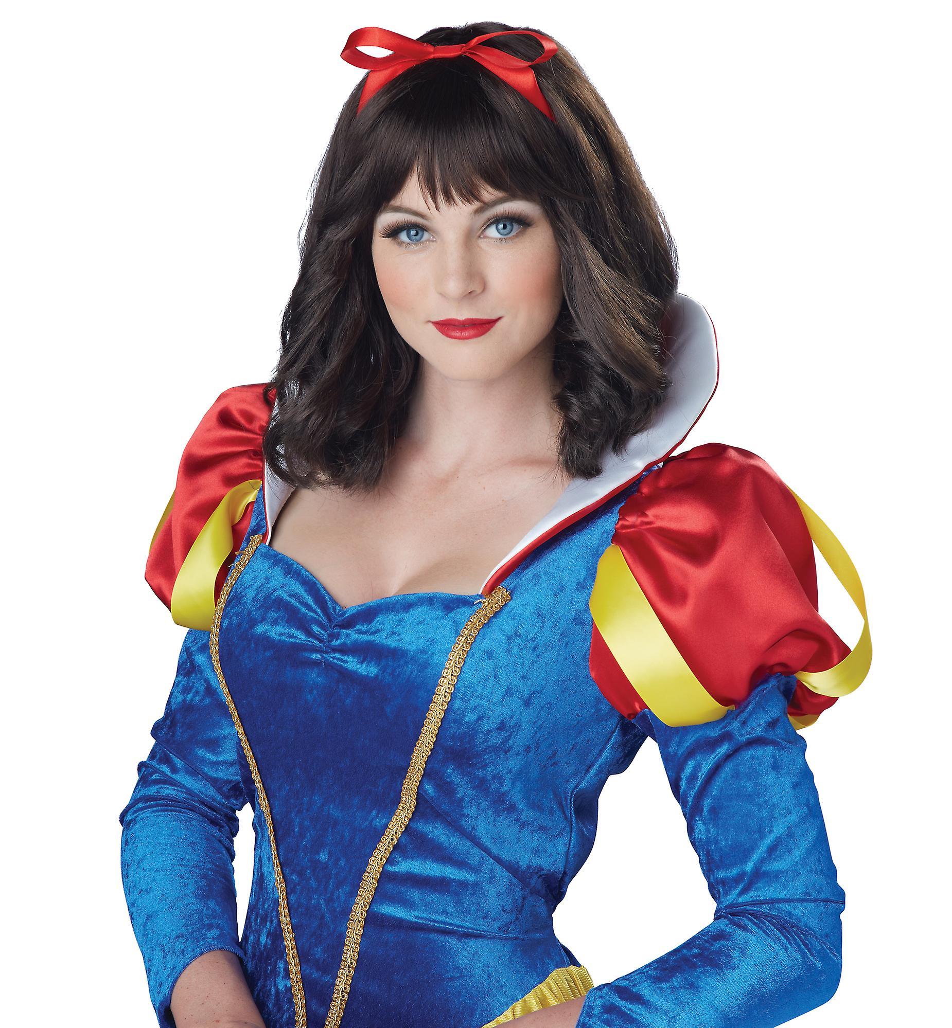 California Costume Collections Snow White Princess Fairytale Storybook Women Costume Wig with Headband Brown One Size