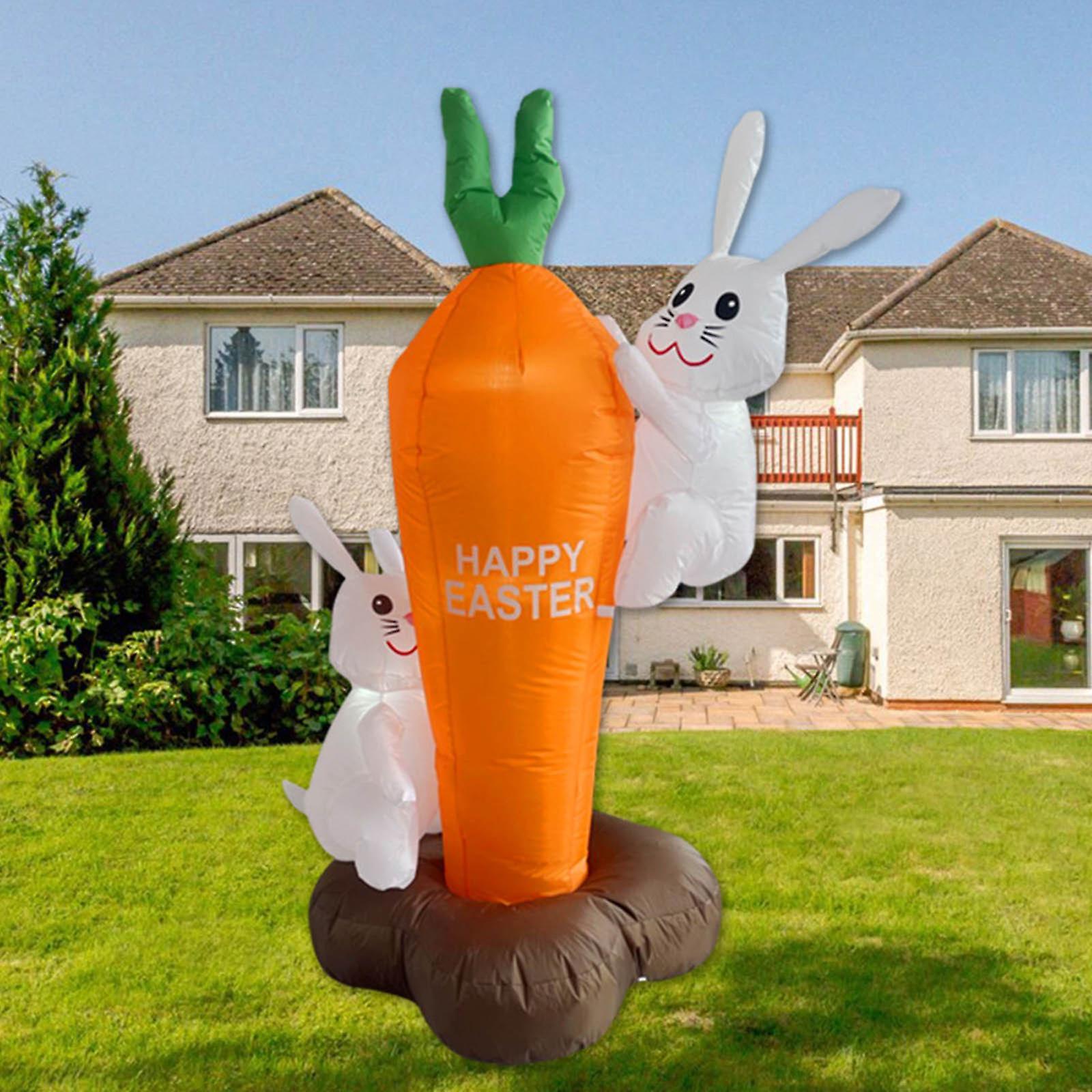 Kakanwo Easter Decorations 1.8M Easter Inflatable Rabbit Outdoor Inflatable Model Led Lamp Festival Layout A One Size